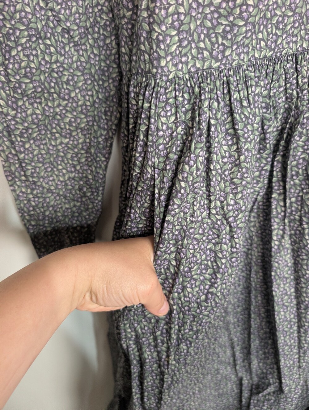 Laura Ashley Vintage Great Britain Floral Cottagecore Puff Sleeve Dress Size 12 - Picture 6 of 10